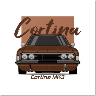 Front Brown Cortina MK3 Classic Posters and Art